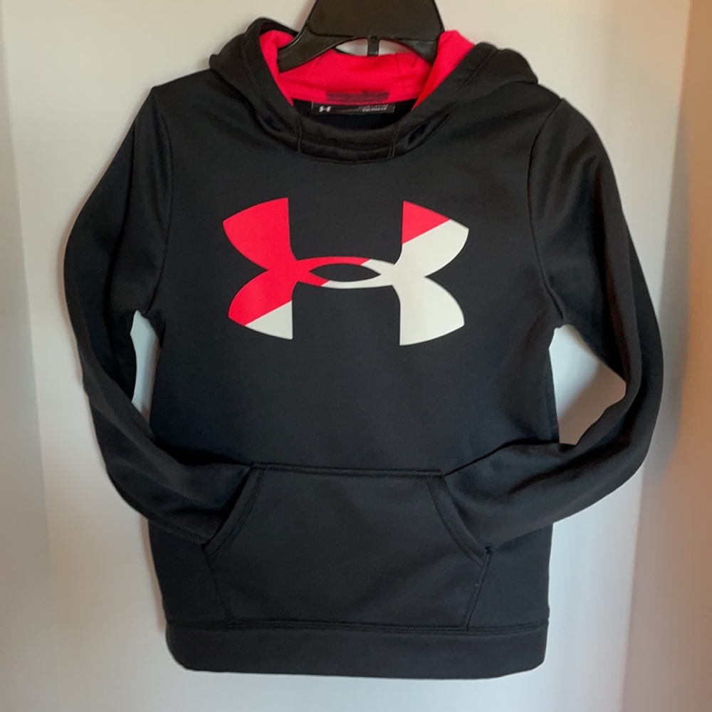 UnderArmour hooded black & pink sweatshirt youth size Medium - Picture 6 of 6